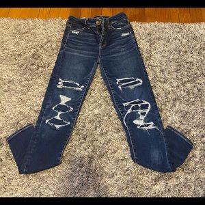 american eagle jeggings (dark wash)